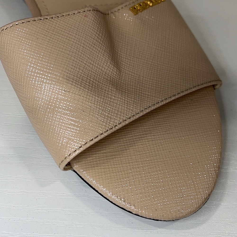 Prada Women's Beige Slide Sandals - Picture 3 of 4